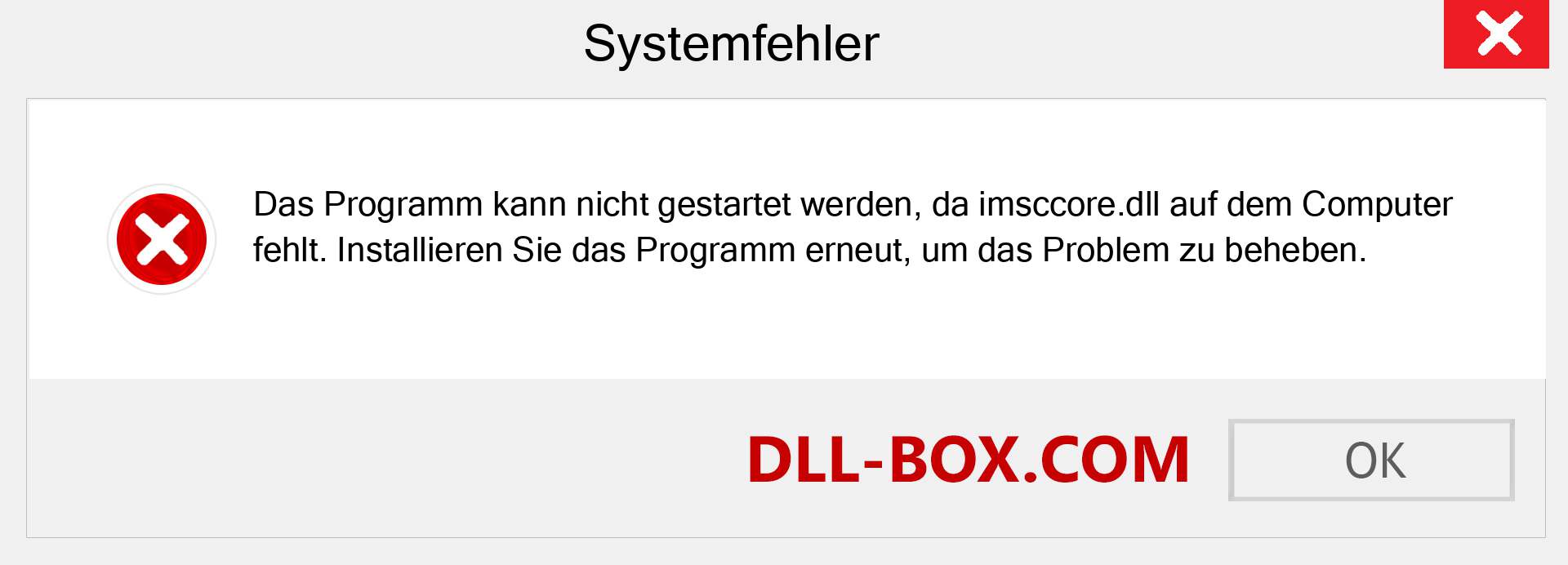 imsccore.dll-Datei fehlt?. Download für Windows 7, 8, 10 - Fix imsccore dll Missing Error unter Windows, Fotos, Bildern