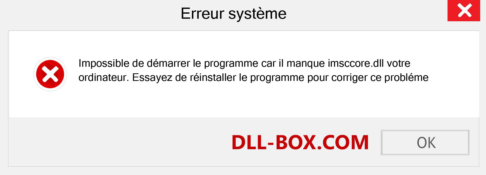 Le fichier imsccore.dll est manquant ?. Télécharger pour Windows 7, 8, 10 - Correction de l'erreur manquante imsccore dll sur Windows, photos, images